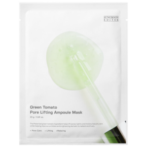 Wygładzająca maska w płachcie zwężająca pory (Green Tomato Pore Lifting Ampoule Mask) Sungboon Editor