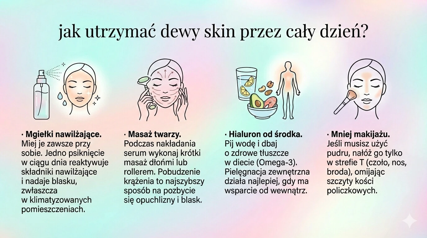 Jak utrzymać dewy skin przez cały dzień?