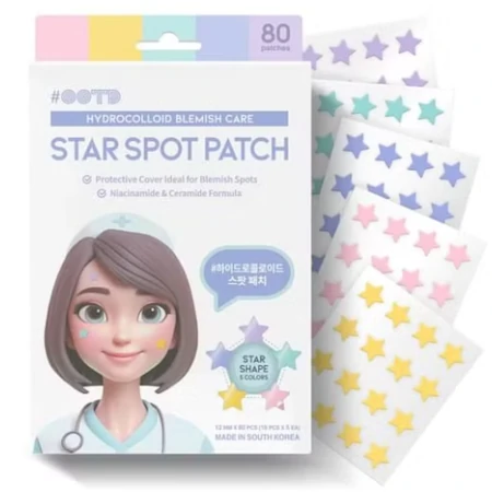 Plasterki-gwiazdki na wypryski 80 szt. (Star Spot Patch (80 Dots)) OOTD