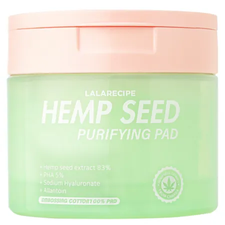 Oczyszczająco-kojące płatki z wyciągiem z nasion konopi (Hemp Seed Purifying Pad) LalaRecipe