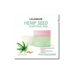 Oczyszczająco-kojące płatki z wyciągiem z nasion konopi - 2 szt.(HEMP SEED PURIFYING PAD SAMPLE, 6ml) LalaRecipe