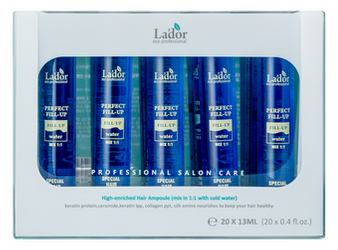 Zestaw 20 x ampułka do włosów ze spłukiwaniem (Perfect Hair Fill-Up) LADOR