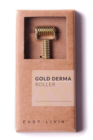 Wałeczek do masażu twarzy z miedzi(Gold Derma Roller) Easy Livin'