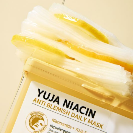 Zestaw masek w płachcie z niacynamidem 30 szt. (Yuja Niacin Anti-Blemish Daily Mask 30 pcs) SOME BY MI