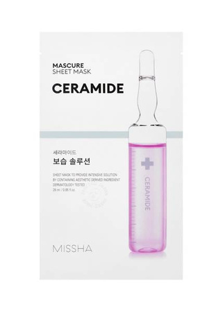 NAWILŻAJĄCA MASKA W PŁACHCIE (MASCURE MOISTURE BARRIER SOLUTION SHEET MASK) MISSHA