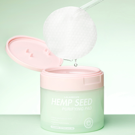 Oczyszczająco-kojące płatki z wyciągiem z nasion konopi (Hemp Seed Purifying Pad) LalaRecipe