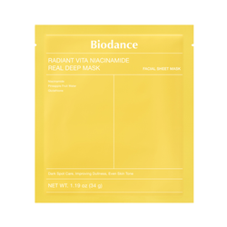 Rozjaśniająca maska hydrożelowa do twarzy (Radiant Vita Niacinamide Real Deep Mask) Biodance