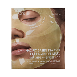 Kojąca maska kolagenowa do twarzy (Green Tea Cica Collagen Gel Mask) NACIFIC