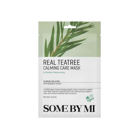 Maska w płachcie z  zieloną herbatą (Real Tea Tree Calming Care Mask)  SOMEBYMI