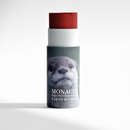 Nawilżający balsam koloryzujący w sztyfcie do ust i policzków- wydra (Vegan Multi Raum Balm) Monage