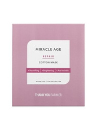 Przeciwzmarszczkowa maseczka w płachcie (Miracle Age Repair Cotton Mask) Thank You Farmer