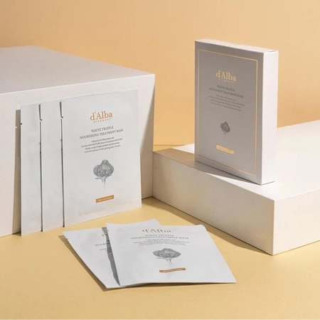 Wielozadaniowa maska ​​w płachcie- zestaw 5 szt. (WHITE TRUFFLE NOURISHING TREATMENT MASK) d'Alba