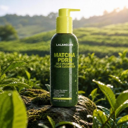 Kojąca pianka oczyszczająca (Matcha PDRN Self Foaming 3in1 Pack Cleanser) LalaRecipe