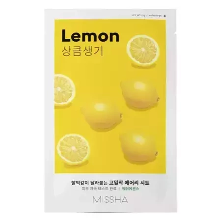 Maska w płachcie z cytryną (AIRY FIT SHEET MASK LEMON) MISSHA