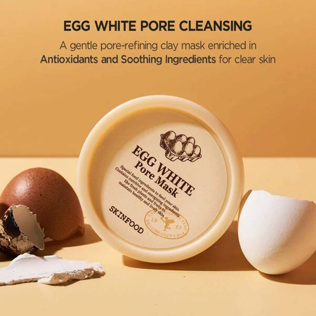 Zmywalna maseczka z białkiem jaja kurzego (Egg White Pore Mask) Skinfood