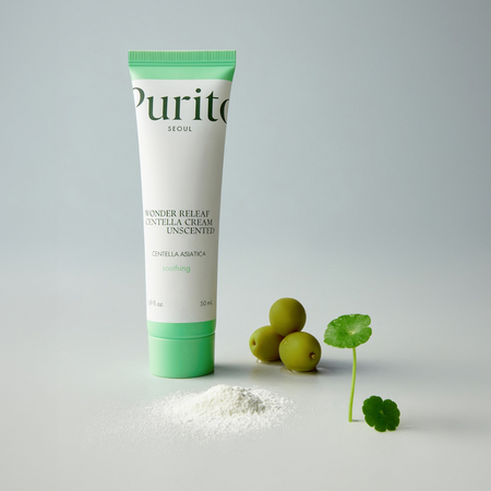 Bezzapachowy krem z ekstraktem z Centelli (Wonder Releaf Centella Cream Unscented) Purito