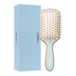 Drewniana szczotka do włosów (Detangling Paddle Hair Brush - Blue) LADOR