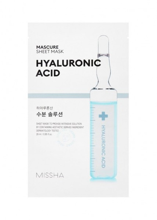 Maska w płachcie z kwasem hialuronowym (MISSHA Mascure Hydro Hyaluronic Sheet Mask) MISSHA