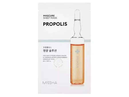 Maska w płachcie z propolisem (MASCURE PROPOLIS NUTRITION SHEET MASK ) MISSHA