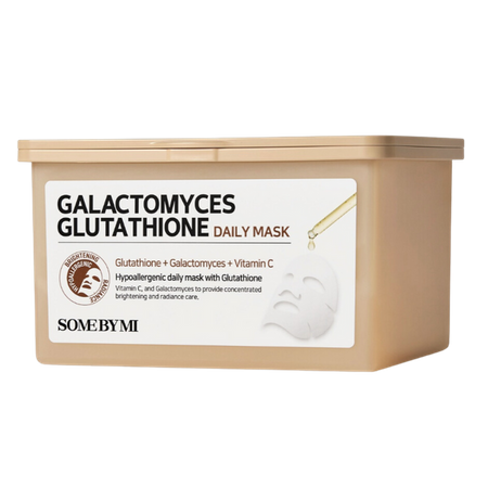 Zestaw masek w płachcie z filtratem z drożdży Galactomyces 30 szt. (Galactomyces Glutathione Daily Mask 30pc) Some By Mi