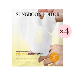 Zestaw 4 szt. rozjaśniających masek kolagenowych (Deep Collagen Niacin-Vita C Brightening Mask) Sungboon Editor