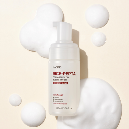 Kolagenowy tonik w piance (Rice Pepta Collagen Glow Bubble Toner 100ML) Nacific