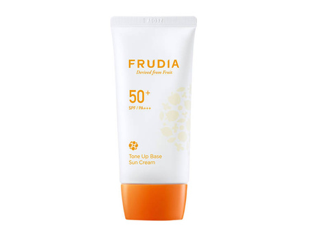 Tonujący krem przeciwsłoneczny do twarzy SPF50+ PA+++ (Tone Up Base Sun Cream SPF50+ 50 g) Frudia