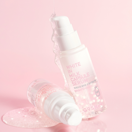 Serum wygładzające i rozjaśniające przebarwienia (White In Milk Capsule Serum) G9Skin