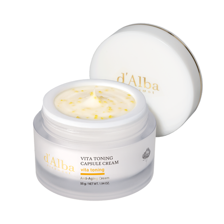 Rozjaśniający krem z kaspułkami (Vita Toning Capsule Cream) d'Alba Piedmont