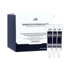 Zestaw 20 szt. keratynowych ampułek do włosów bez spłukiwania 2 w 1 (Keratin Power Glue) LADOR