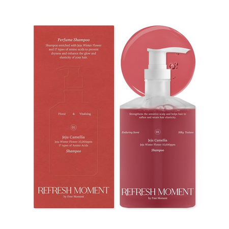 Szampon do włosów - uszkodzone opakowanie (Refresh Moment Perfume Shampoo Jeju Camellia) Free Moment