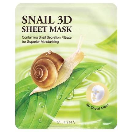 Maska w płachcie ze śluzem ślimaka (Snail 3D Sheet Mask) MISSHA