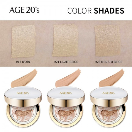 Podkład do twarzy z SPF #21 Light Beige (Signature Essence Cover Pact Long stay plus Refill 21 Light Beige) AGE20s