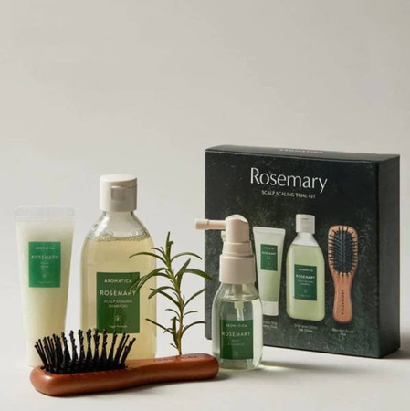 Zestaw miniatur do włosów i skóry głowy (Rosemary Scalp Trial Kit) Aromatica