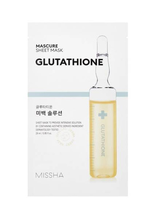 ROZJAŚNIAJĄCA MASKA W PŁACHCIE (MASCURE WHITENING SOLUTION SHEET MASK) MISSHA