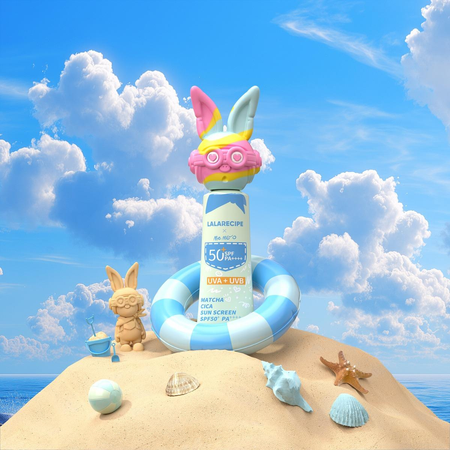 Łagodzący krem przeciwsłoneczny SPF50+ PA++++ (Matcha Cica Sun Cream) Lalarecipe