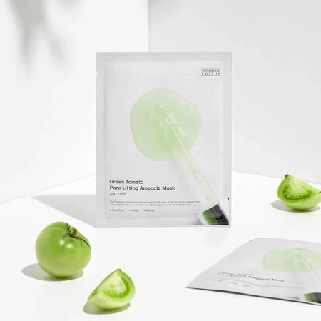  Wygładzająca maska w płachcie zwężająca pory (Green Tomato Pore Lifting Ampoule Mask) Sungboon Editor