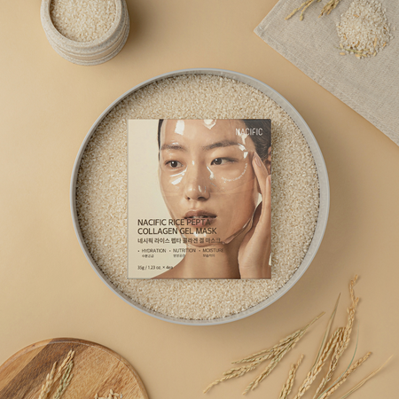 Nawilżająca maska kolagenowa do twarzy (Rice Pepta Collagen Gel Mask) NACIFIC
