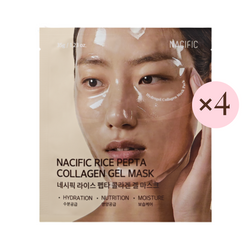 Zestaw nawilżających masek kolagenowych do twarzy (Rice Pepta Collagen Gel Mask) NACIFIC