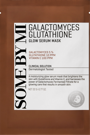 Maska w płachcie z filtratem z drożdży Galactomyces (Galactomyces Glutathione Glow Serum Sheetmask) Some By Mi