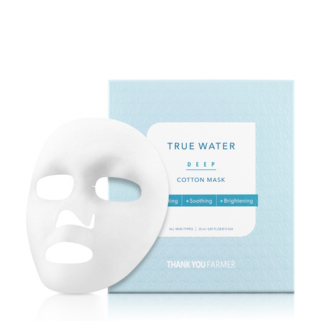 Nawilżająca maseczka w płachcie (True Water Deep Cotton Mask) Thank You Farmer