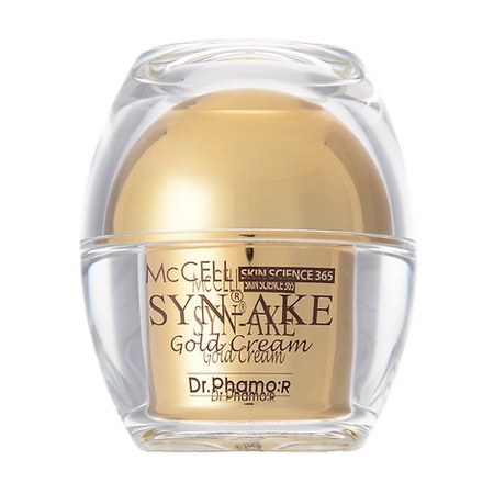 Przeciwzmarszczkowy krem z płatkami 24k złota (McCell Syn-Ake Gold Cream) Dr. Phamor