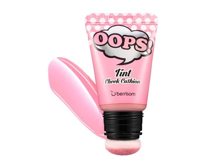 Róż do policzków w formie emulsji (Oops Tint Cheek Cushion Sugar Pink) Berrisom